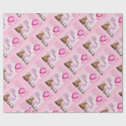 Het is een meisje. cadeaupapier (Vlak)