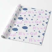 Het is een meisje! cadeaupapier (Uitgerold)