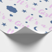 Het is een meisje! cadeaupapier (Hoek)