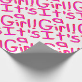 Het is een meisje! cadeaupapier (Hoek)