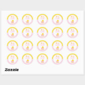 Het is een meisje chick Baby shower Ronde Sticker (Vel)