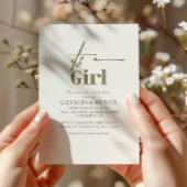 Het is een meisje chique gouden minimalistische Ba Kaart