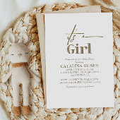 Het is een meisje chique gouden minimalistische Ba Kaart