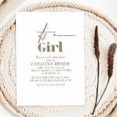 Het is een meisje chique gouden minimalistische Ba Kaart