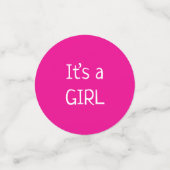 Het is een meisje confetti (Kleine voorkant)