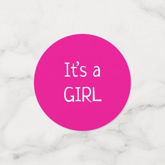 Het is een meisje confetti (Kleine voorkant)