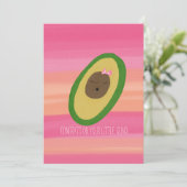 Het is een meisje Congrats Baby Avocado Waterverf Kaart (Staand voorkant)