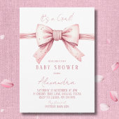 Het is een meisje Coquette Pink Bow Baby shower Kaart