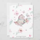 Het is een meisje-Cute Bay kip met vlinders Save The Date (Achterkant)
