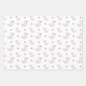 Het is een meisje: Cute Duck Pattern Inpakpapier Vel (Voorkant 3)