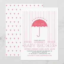 Het is een meisje | Cute Hearts & Umbrella Baby sh