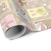 Het is een meisje Cute Little Beer Cadeaupapier (Rol Hoek)