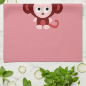 Het is een meisje. Cute Monkey Theedoek (Gevouwen)