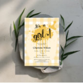 Het is een meisje Cute Pastel Oranje Gingham Baby Kaart