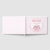 Het is een meisje. Cute roze kat - Baby shower Gastenboek (Volledig)