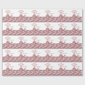 Het is een meisje! Cute roze walvis Cadeaupapier (Vlak)