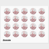 Het is een meisje! Cute roze walvis Ronde Sticker (Vel)