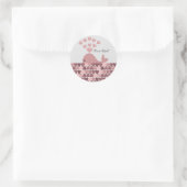 Het is een meisje! Cute roze walvis Ronde Sticker (Tas)