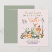 Het is een MEISJE! Cute Woodland Baby Dieren Showe (Voorkant / Achterkant)