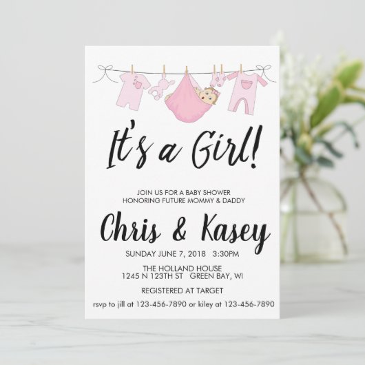 Het is een meisje dat droomt kaart (Staand voorkant)