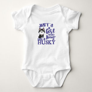 Het is een meisje dat houdt van haar husky, honden romper