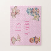 Het is een meisje dat seksespecifiek roze onthult legpuzzel (Verticaal)