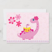 Het is een meisje dat snel uitkomt op dinosaurus b kaart (Achterkant)