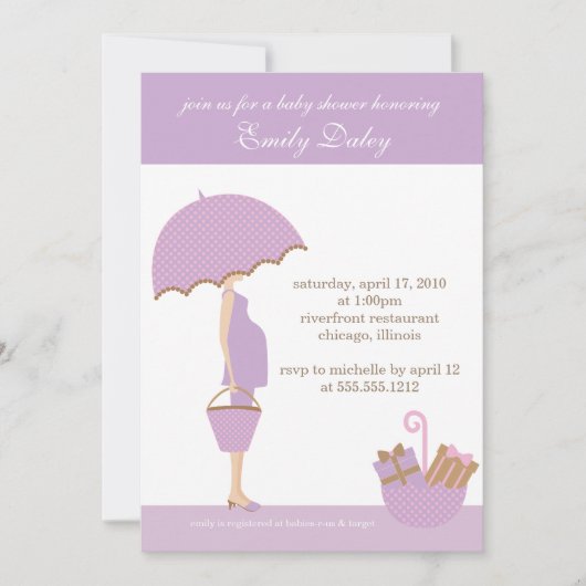 {het is een meisje!} de uitnodiging van het baby s (Voorkant)