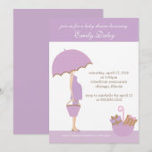 {het is een meisje!} de uitnodiging van het baby s (Voorkant / Achterkant)