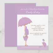 {het is een meisje!} de uitnodiging van het baby s (Voorkant / Achterkant)