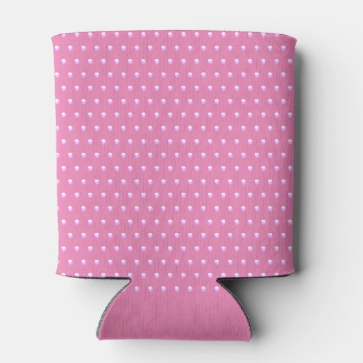 Het is een meisje ding roze heldere polka stippen  blikjeskoeler (Achterkant)