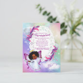 Het is een meisje - een Baby vlinder Briefkaart (Staand voorkant)