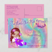 Het is een meisje - een Cutie-Pie Baby Briefkaart (Voorkant / Achterkant)