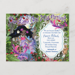 Het is een meisje - een melkachtig zeemeermin Baby Briefkaart