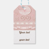 Het is een meisje, een nieuw geboren baby meisje a cadeaulabel (Voorkant)