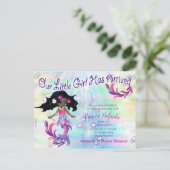 Het is een meisje - een Zeemeermin-Baby Briefkaart (Staand voorkant)