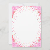 Het is een Meisje Eenhoorn Bloemen Baby shower Uit Kaart (Achterkant)