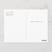 Het is een meisje eenvoudige kleding Waterverf Bab Briefkaart (Achterkant)