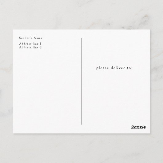 Het is een meisje eenvoudige kleding Waterverf Bab Briefkaart (Achterkant)