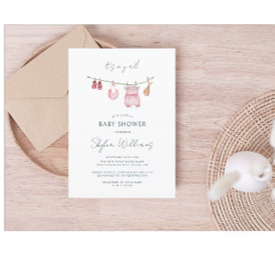 Het is een meisje eenvoudige kleding Waterverf Bab Kaart