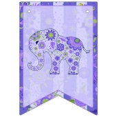 Het is een meisje. Elephant Flowers Paarse Swallow Vlaggetjes (Tweede vlag)