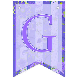 Het is een meisje. Elephant Flowers Paarse Swallow Vlaggetjes