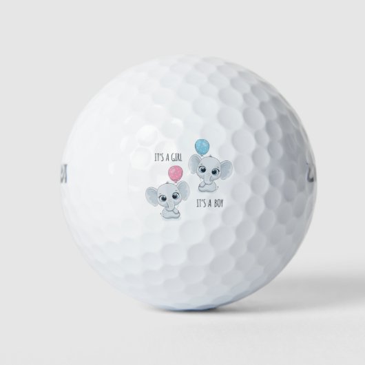 Het is een meisje en een jongen golfballen (Voorkant)