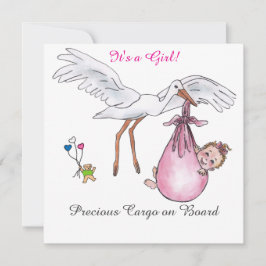 Het is een meisje! Enkele kaart