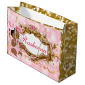 Het is een Meisje Etnische Baby Meisje Roze Bow &  Groot Cadeauzakje (Voorkant Gekanteld)