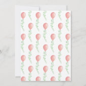 Het is een meisje Eucalyptus Groene Ballon Baby Sh Kaart (Achterkant)