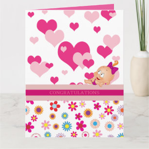 Het is een meisje: felicitatie! - kaart