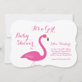 Het is een meisje - Flamingo Baby shower Invitatio Kaart