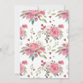 Het is een meisje Flamingo Baby shower Kaart (Achterkant)