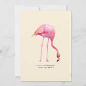 Het is een meisje Flamingo Baby shower Uitnodigen Kaart (Achterkant)